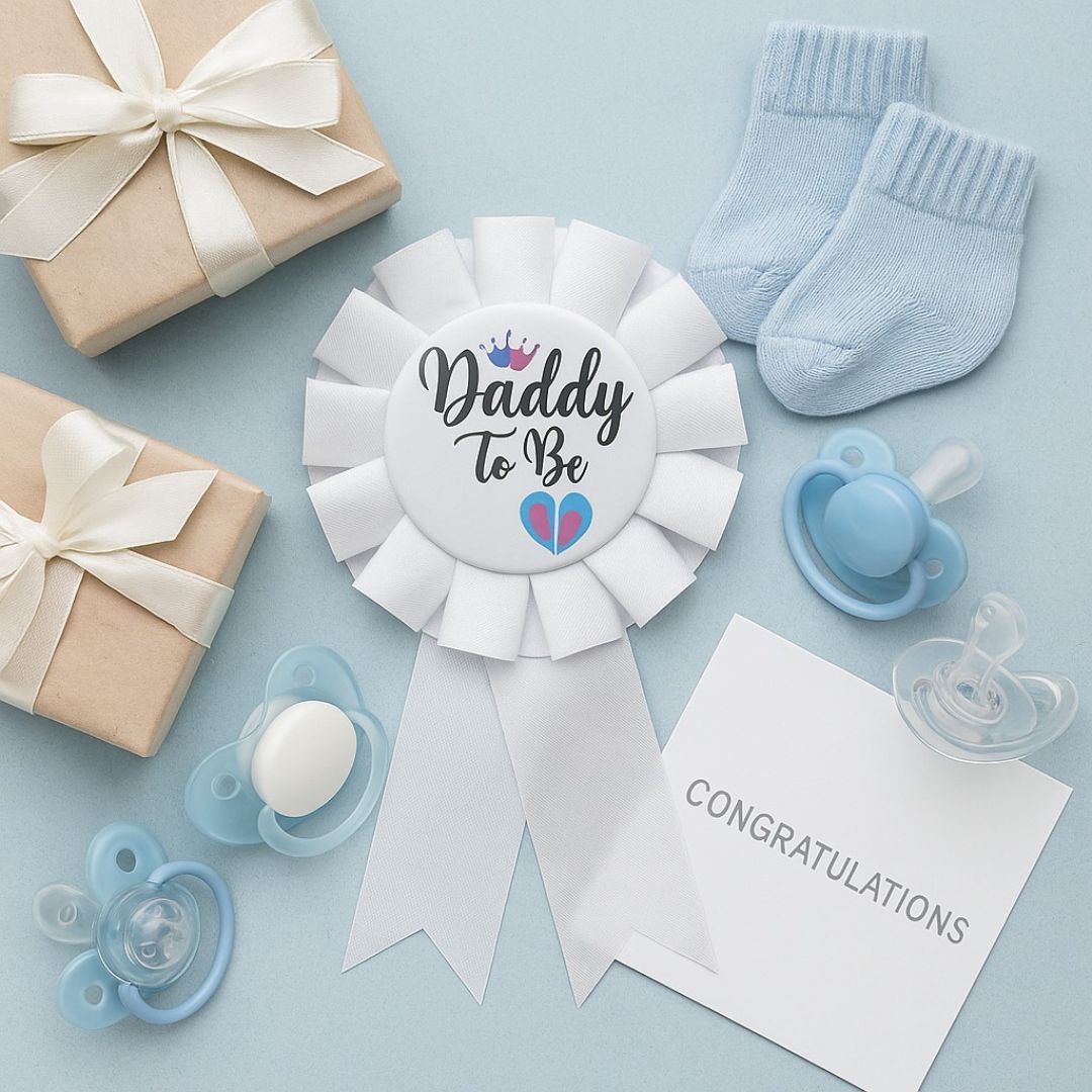 Baby Shower Sash and Badge Set