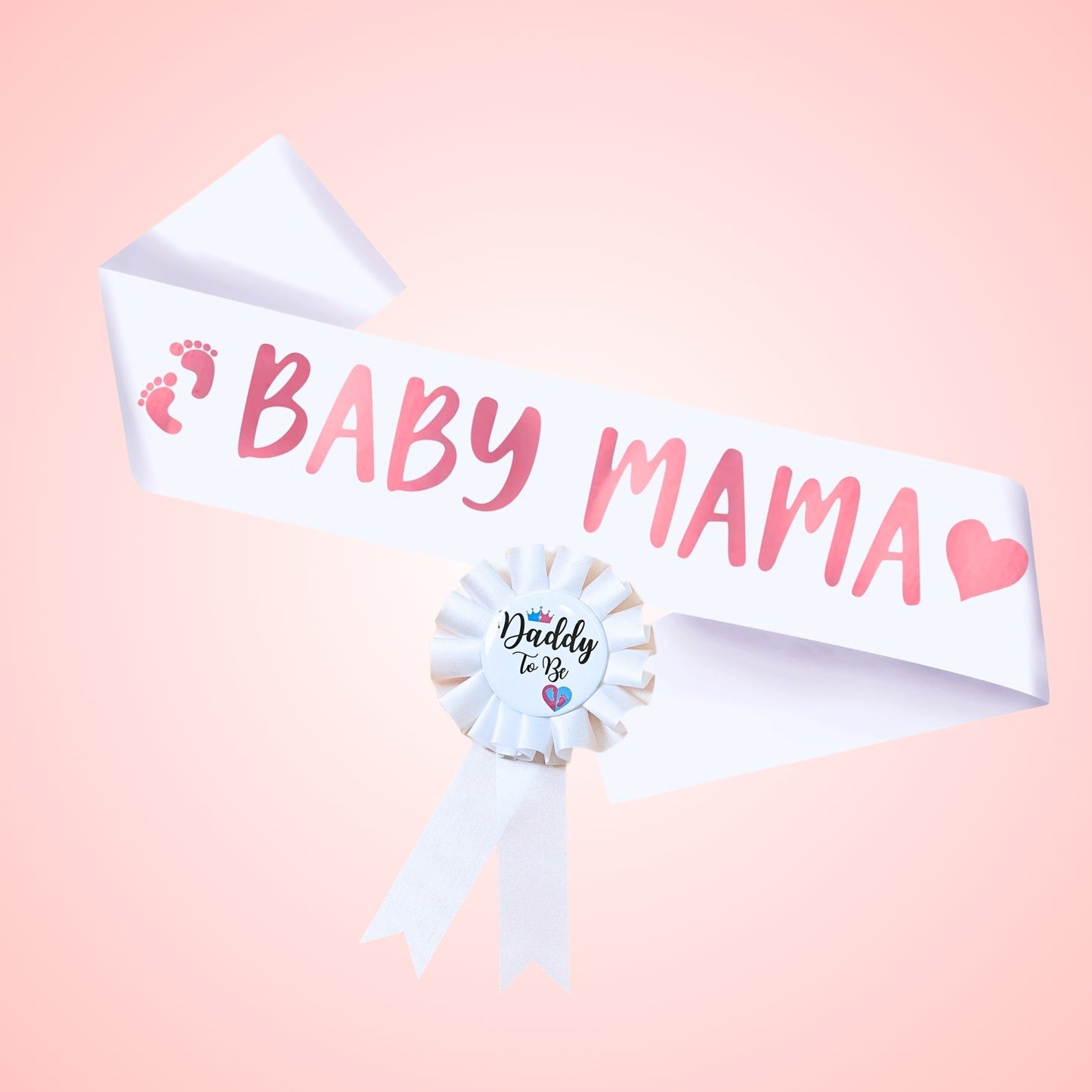 Baby Shower Sash and Badge Set