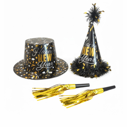 Happy New Year Hat & Blowout Combo Pack - Set of 4