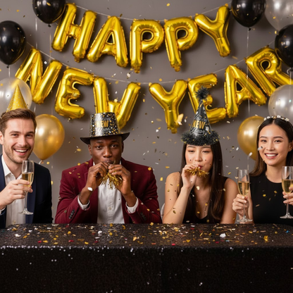 Happy New Year Hat & Blowout Combo Pack - Set of 4
