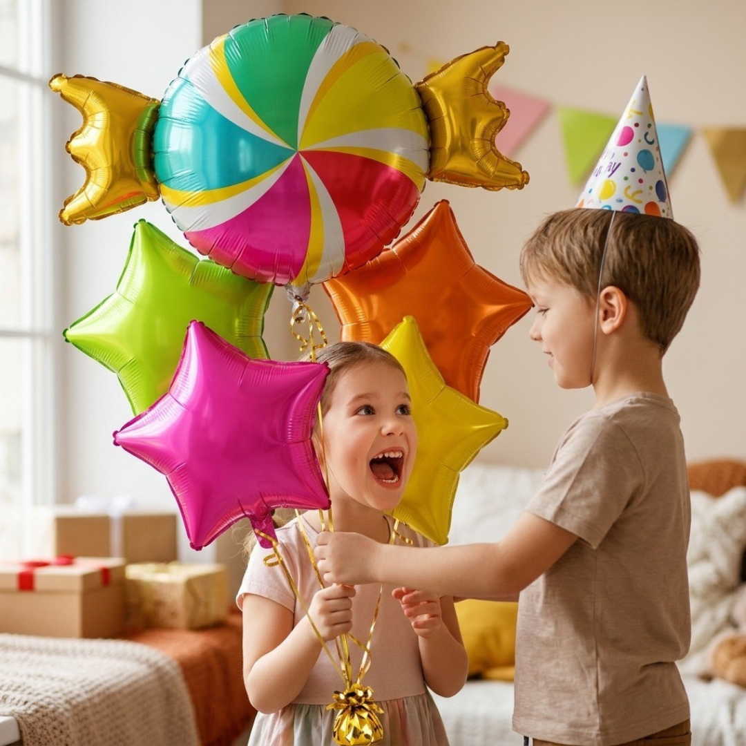 Candy Theme Foil Balloons - 5PC