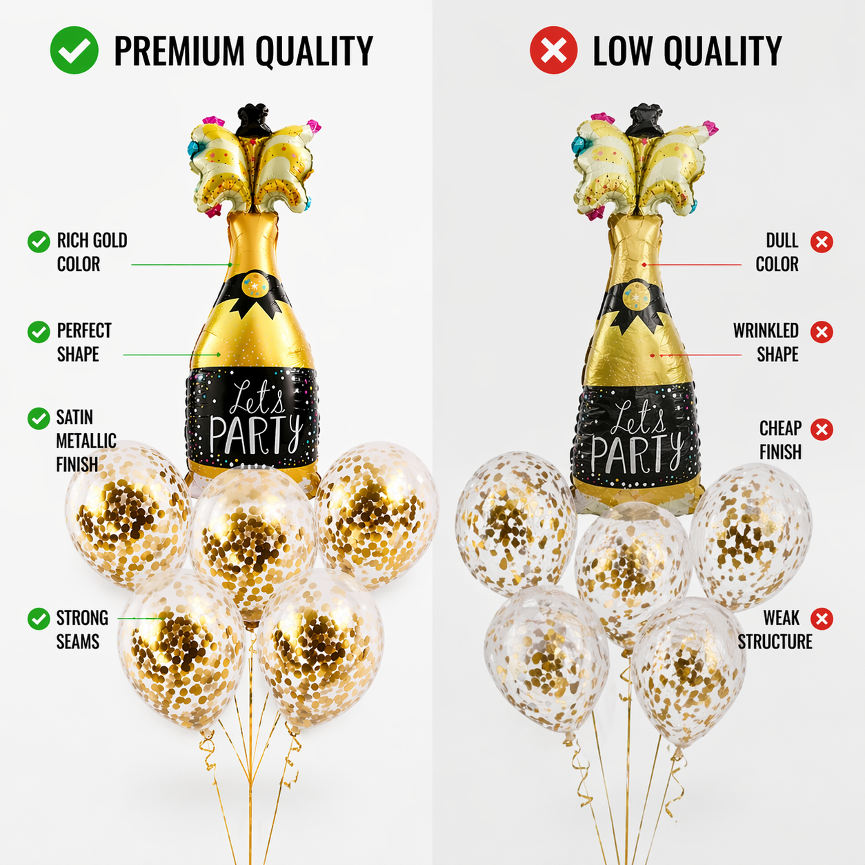 Drinking Theme Helium Balloon Set of 3 (Let’s Party + Aged to Perfection + Beer Mug Balloons) | Pre-Inflated & Delivered | Birthday & Anniversary Decoration
