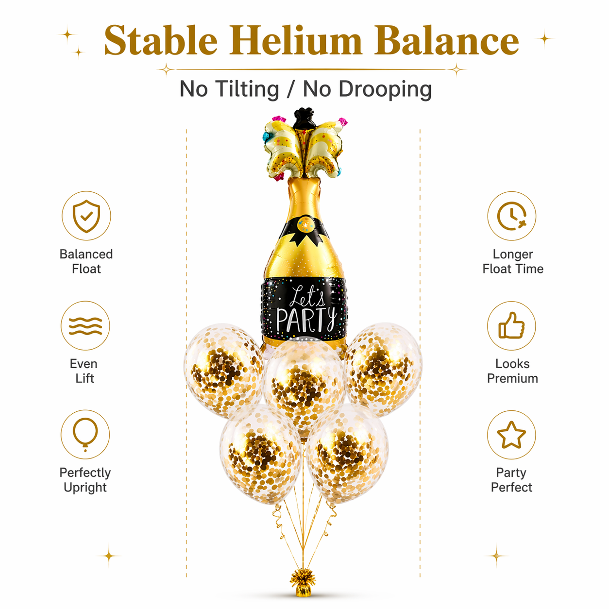Drinking Theme Helium Balloon Set of 3 (Let’s Party + Aged to Perfection + Beer Mug Balloons) | Pre-Inflated & Delivered | Birthday & Anniversary Decoration