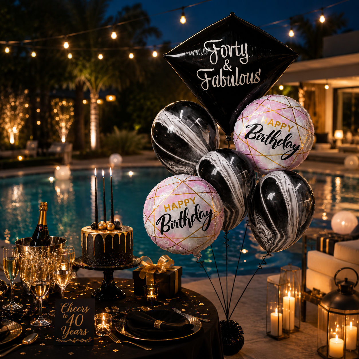 40th Birthday You'are Gem Balloon Set - 6PC