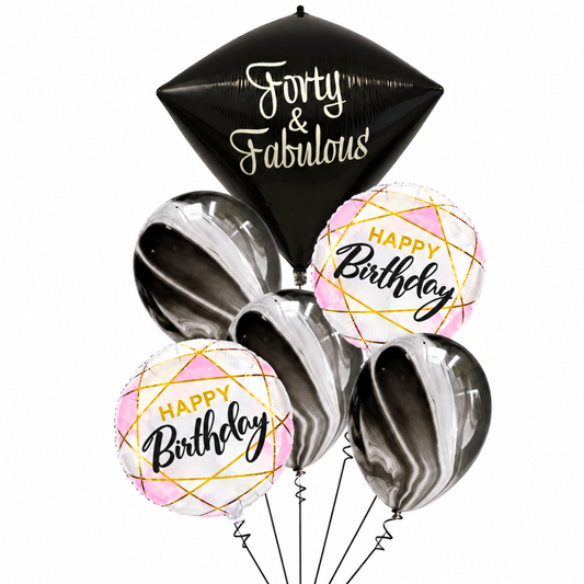 40th Birthday You'are Gem Balloon Set - 6PC