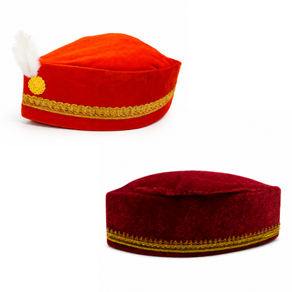 Qawwali Couple Hats Set, 2 Pcs | Moroccan Sufi Night Party Hats for Men & Women