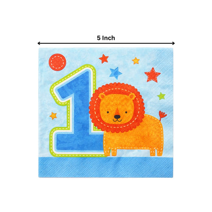 One Wild Boy Beverage Napkins - Pack of 16