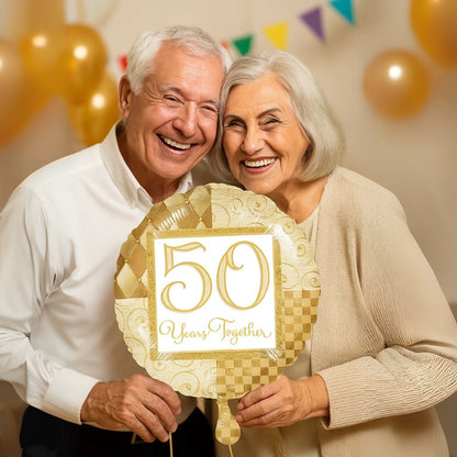 Cheers to 50 Years Together Foil Balloon - Helium Quality - 1PC