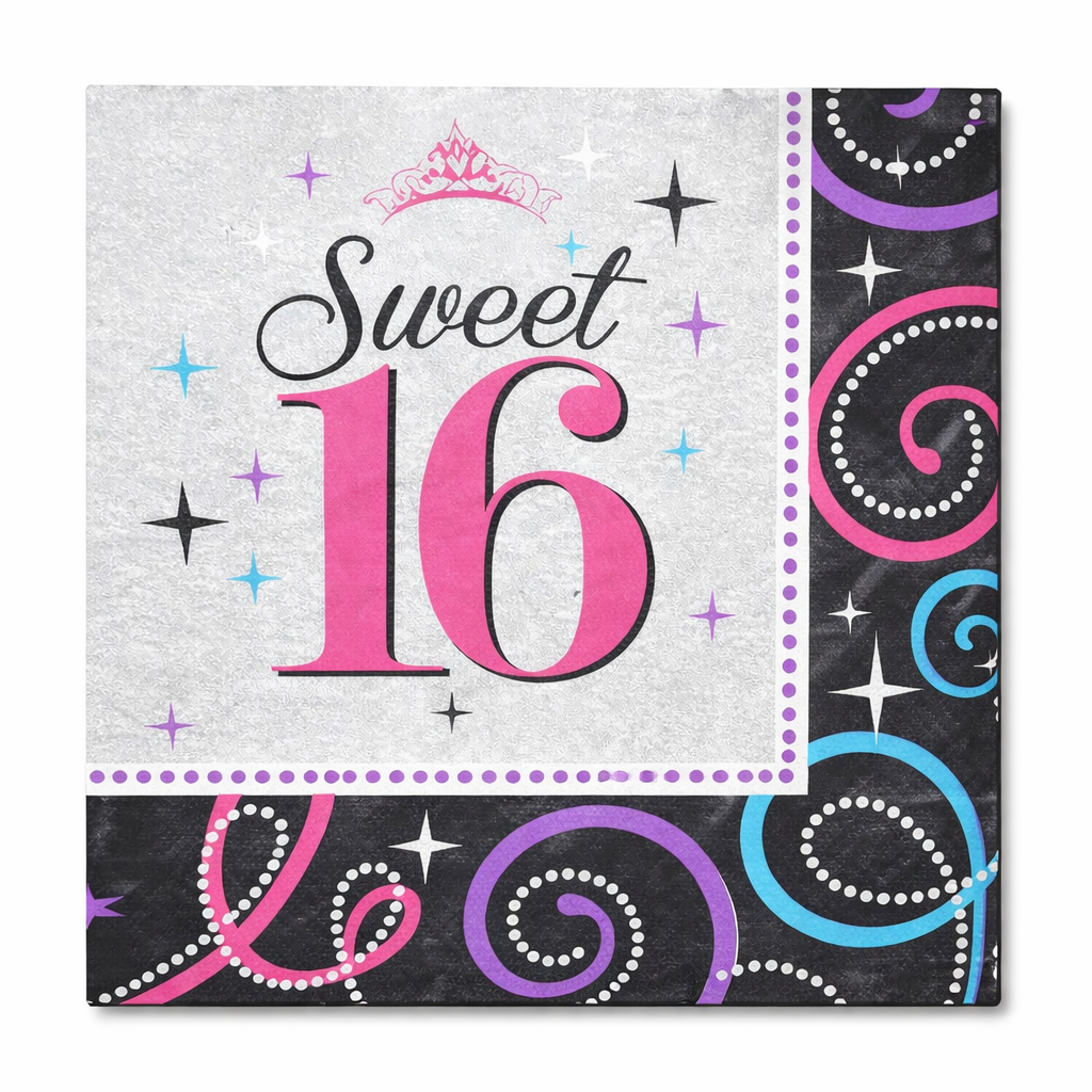 Sweet 16 Lunch Napkins - 16PC