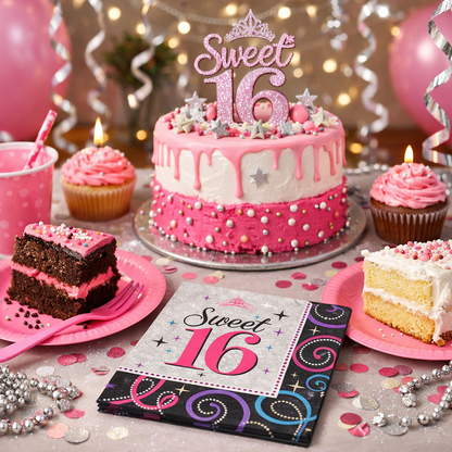 Sweet 16 Lunch Napkins - 16PC