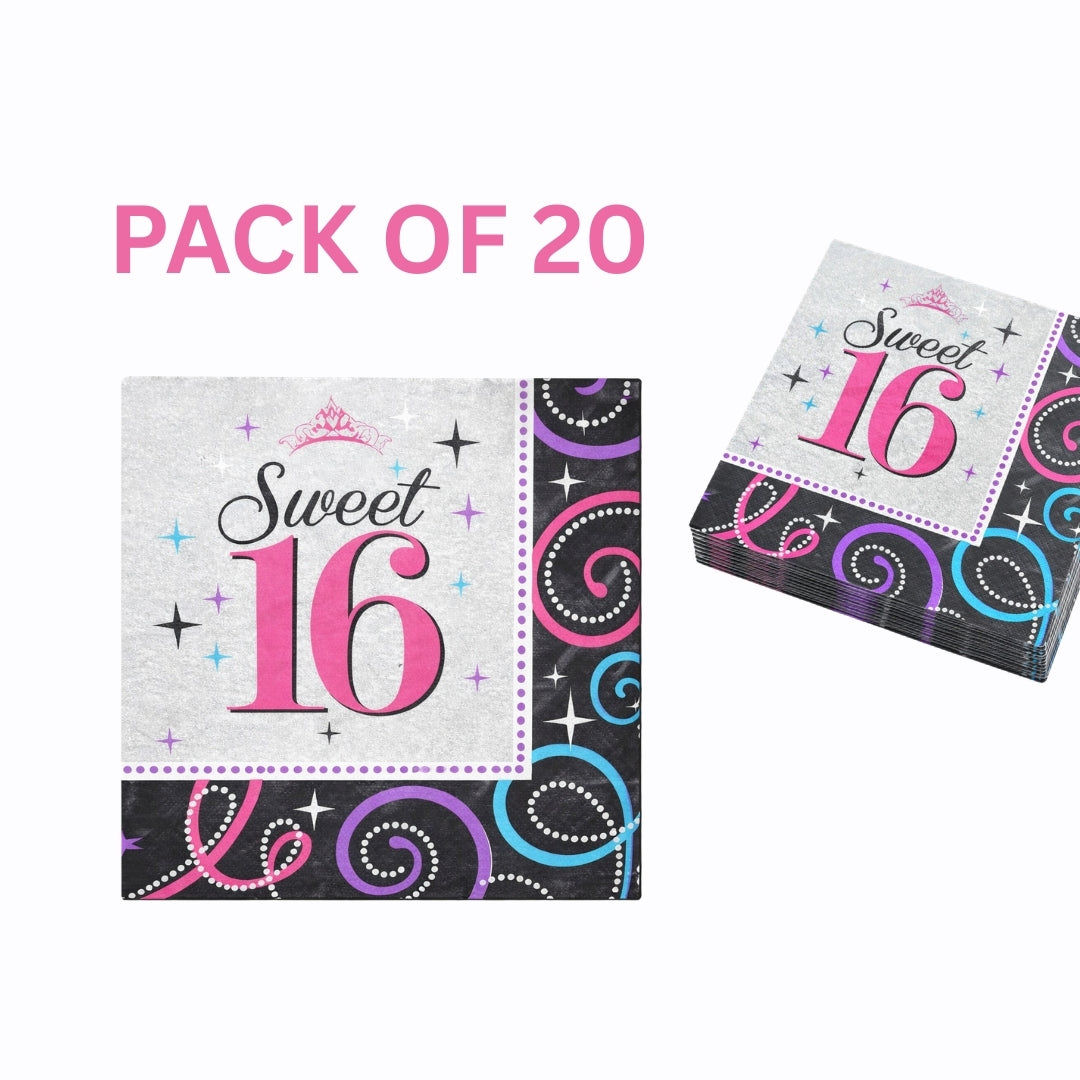 Sweet 16 Lunch Napkins - 16PC