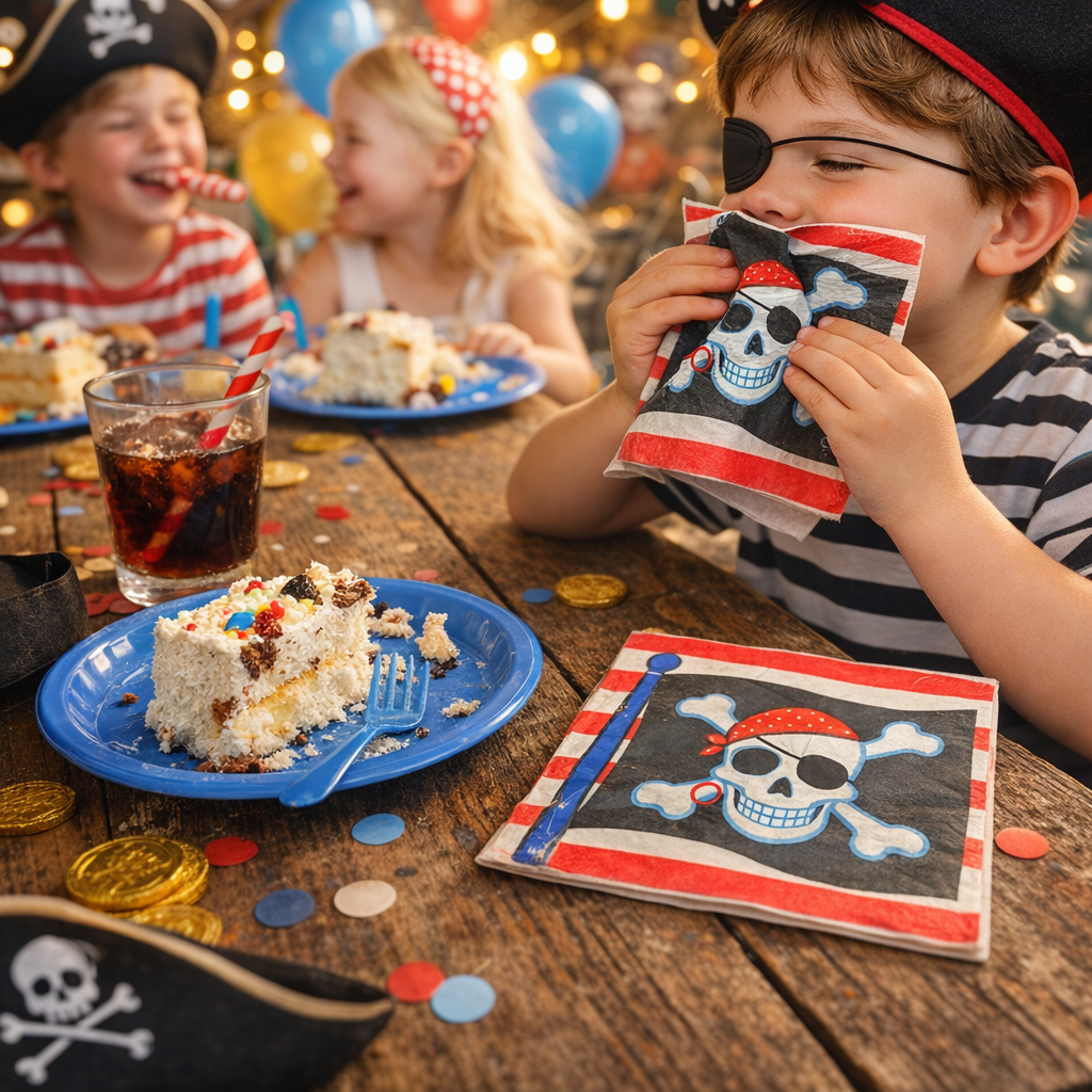 Pirate Party Theme Lunch  Napkins Pack of -16