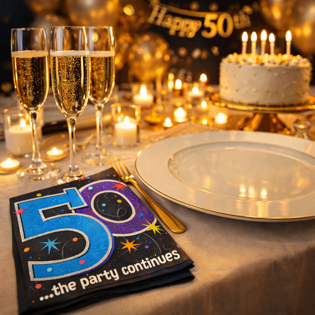 50TH BIRTHDAY LUNCH NAPKINS