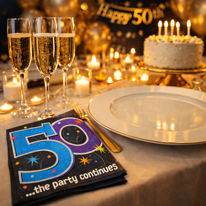 50TH BIRTHDAY LUNCH NAPKINS