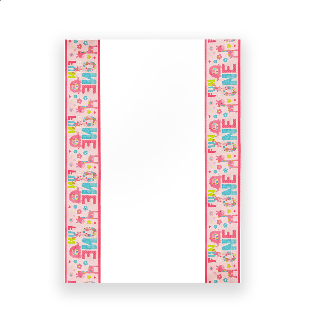 Wild Girl 1st Birthday Tablecover Pink -  54 inches X 108 inches - 1PC