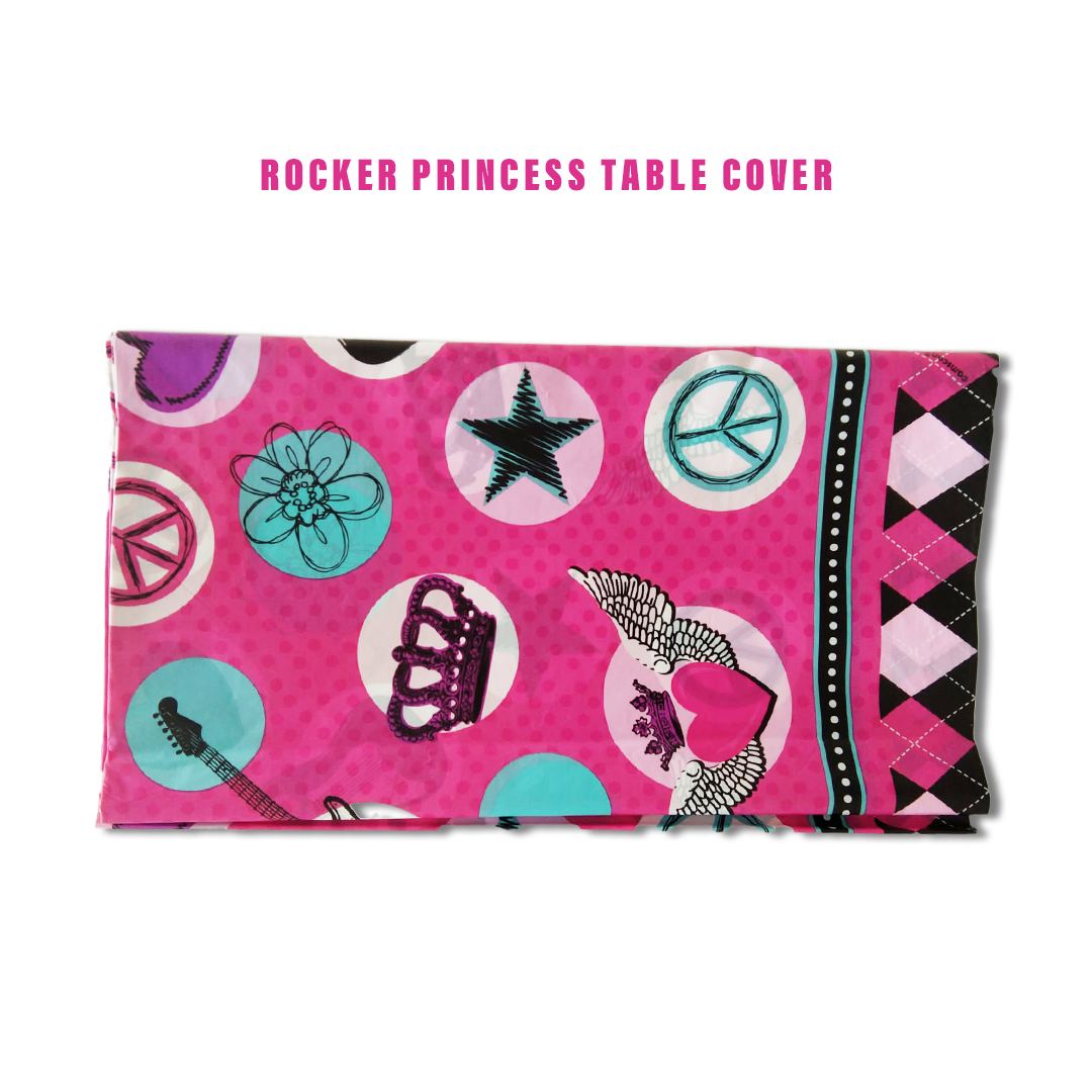 Rocker Princess Theme Table Cover - 54 inches X108 inches - 1PC