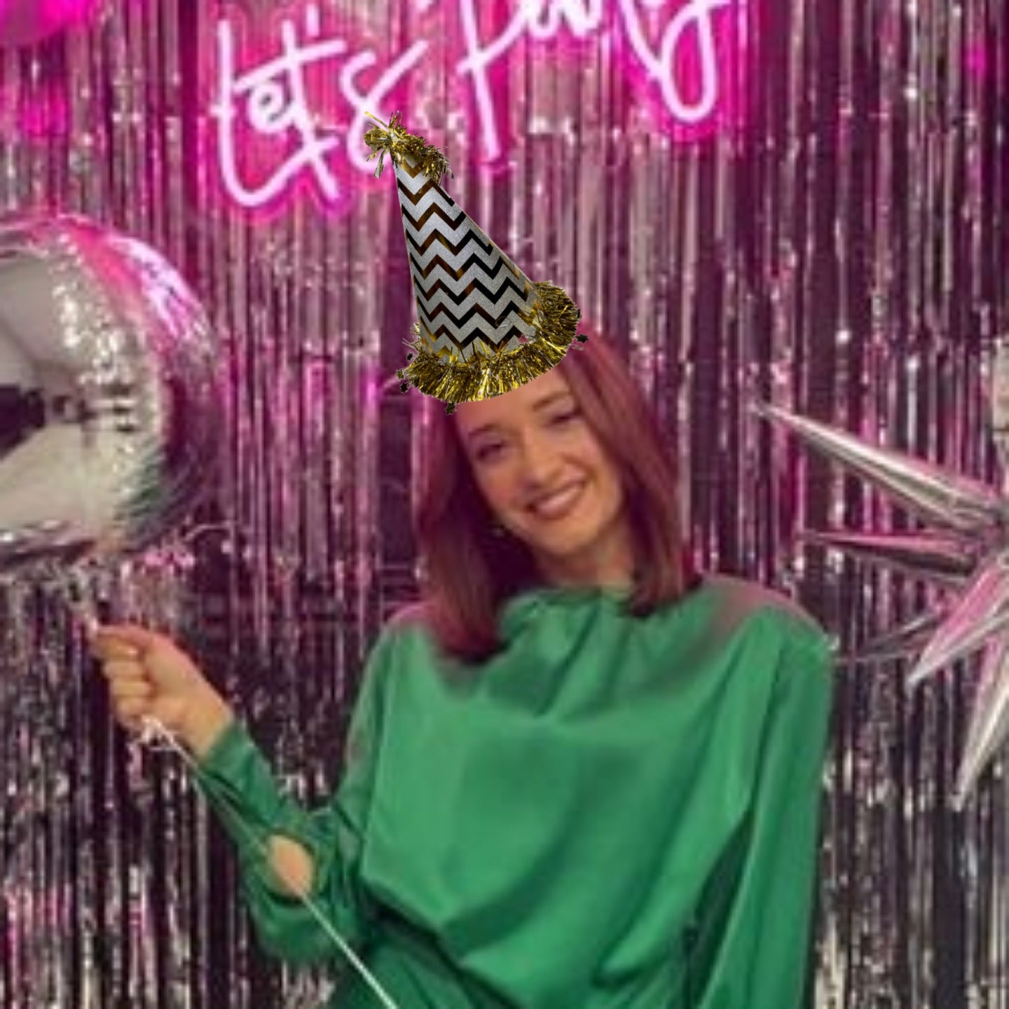 Silver Hat w/Star Swirl Bottom