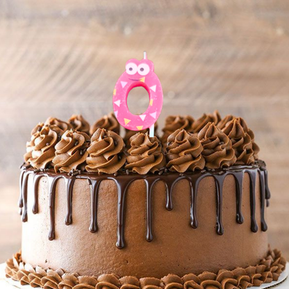 Number 0 Candle with Stars - 3PC