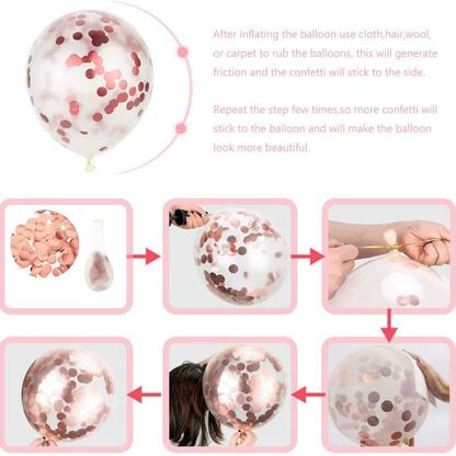 "Rose Gold Birthday Decor Set For Girls - 44PC "