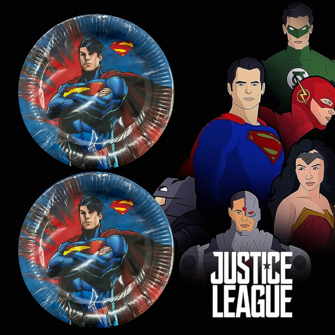 Superman Theme Party Paper Plate - 9 inches - 10PC