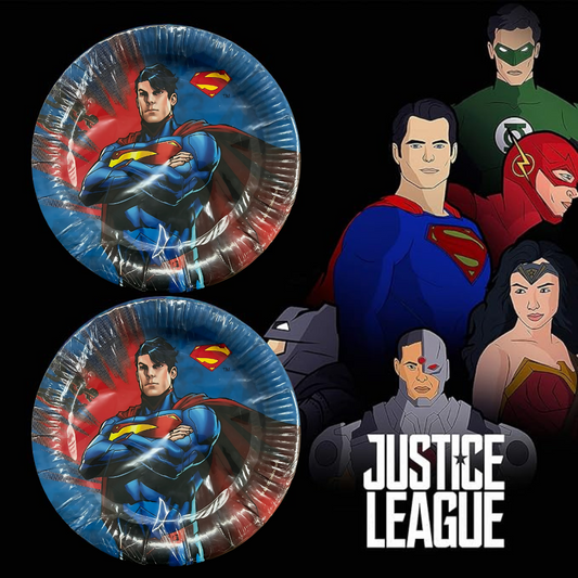 Superman Theme Party Paper Plate - 9 inches - 10PC