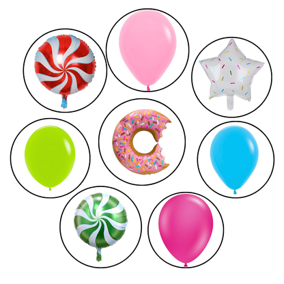 Donut Theme Balloons Decoration Combo - 46 PC