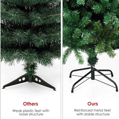 Artificial 6 feet Christmas Tree Xmas Tree with Solid Iron Metal Legs, Light Weight - 1PC