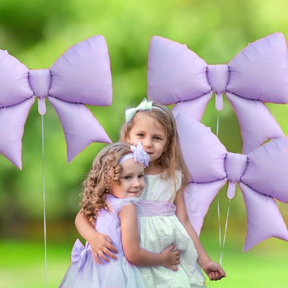 Pastel Purple Bow / Gift Ribbons Shaped Balloon - 30 inches - Helium Quality - 1PC