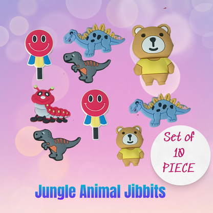 Jungle Animal JIbbitz Shoe Charms Set - 10 PC