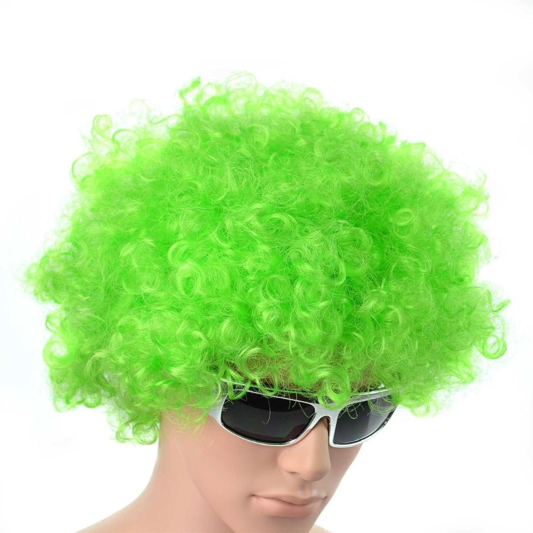 Solid Color Afro Wigs Green