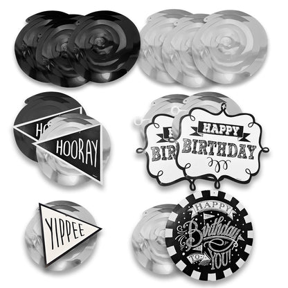 Chalkboard Themed Swirl Decoration - 3PC