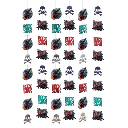 Rockstar Theme Strings for Hanging Decor - 7FT - 6PC