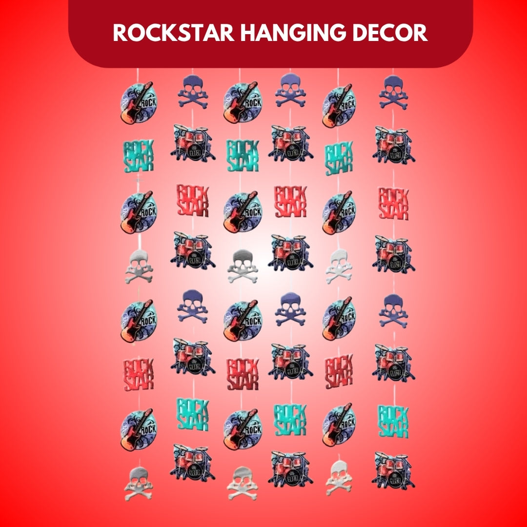 Rockstar Theme Strings for Hanging Decor - 7FT - 6PC
