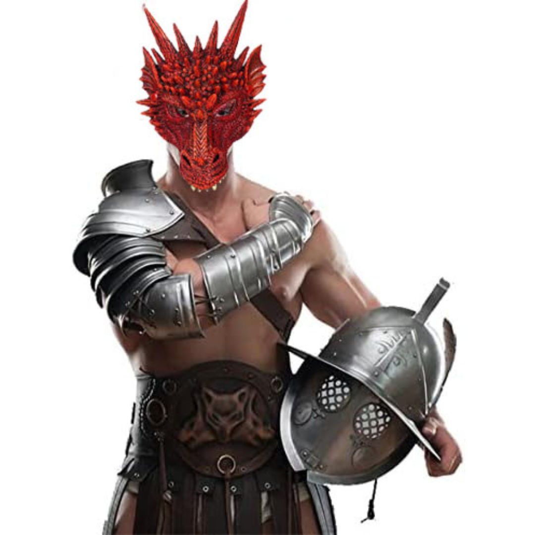 Cosplay Dragon Mask Red - 1PC