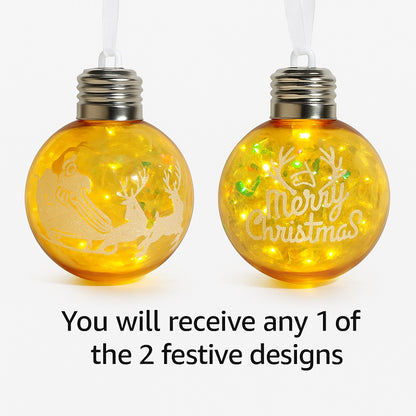 Light Up Fancy Hanging Balls for Christmas Decoratons - 1PC