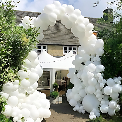 8" White Latex Balloon - 50ct