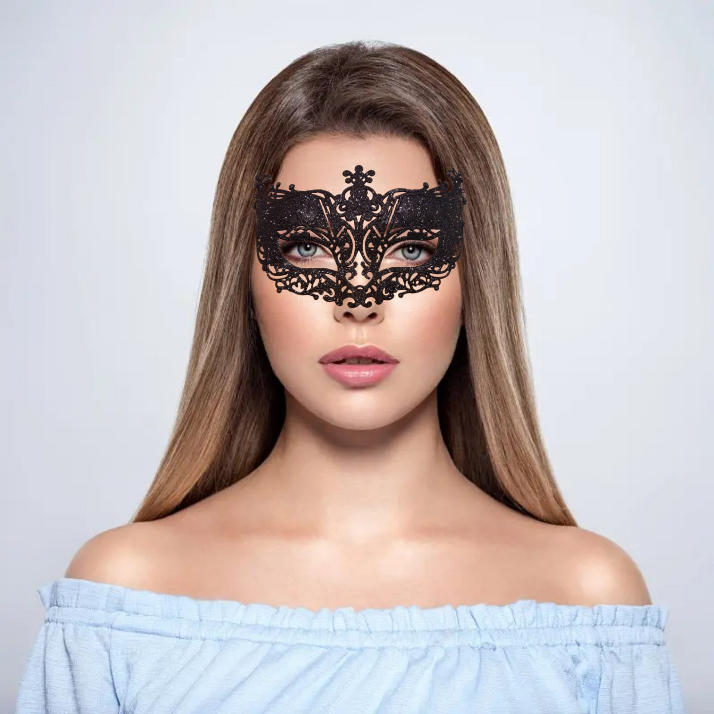 Glitter Fashion Eye Mask Black - 1PC