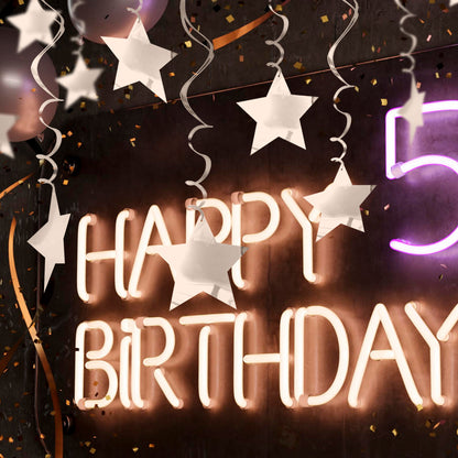 Silver Star Swirl Decoration - 15CT