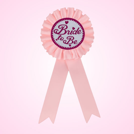 Bride To Be Baby Pink Award Button - 1PC