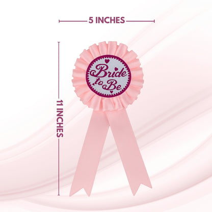 Bride To Be Baby Pink Award Button - 1PC