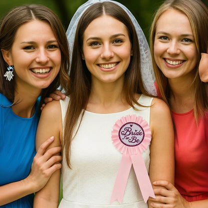 Bride To Be Baby Pink Award Button - 1PC