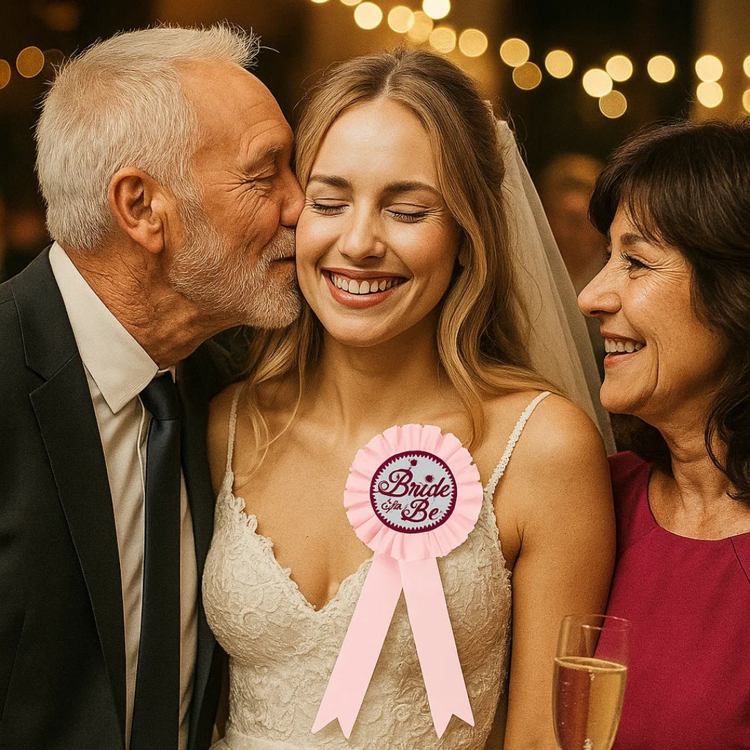 Bride To Be Baby Pink Award Button - 1PC