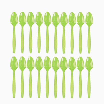 Lime Green Reusable Spoon Set -  20PC