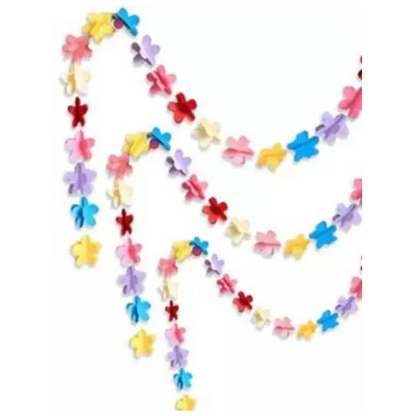 Multi Color 3D Flower String Hanging Decoration