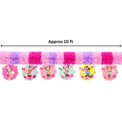 Minnie Garland Decoration w/ Cutout Hanging - 10FT