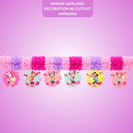 Minnie Mouse Garland Decoration with Cutout Hangings - 10FT