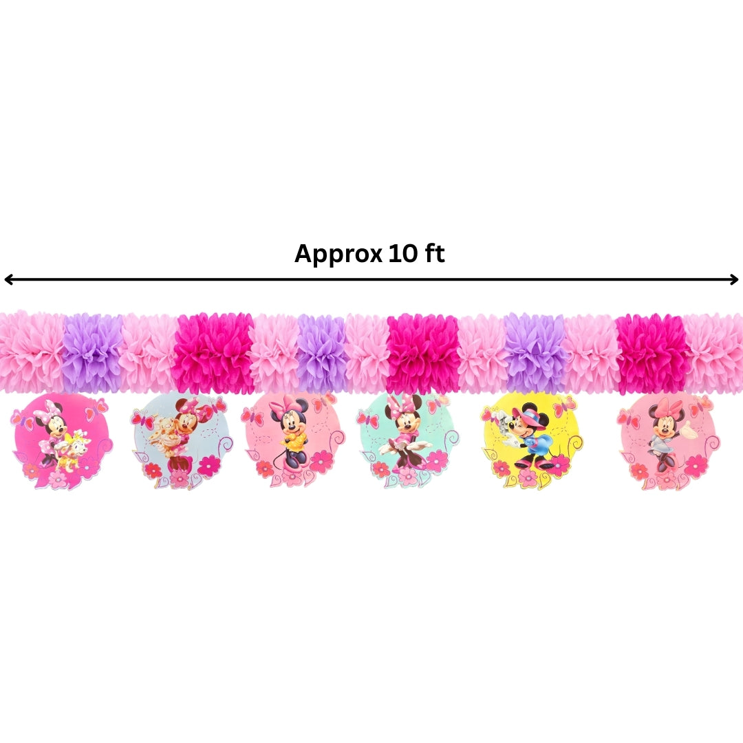 Minnie Mouse Garland Decoration with Cutout Hangings - 10FT