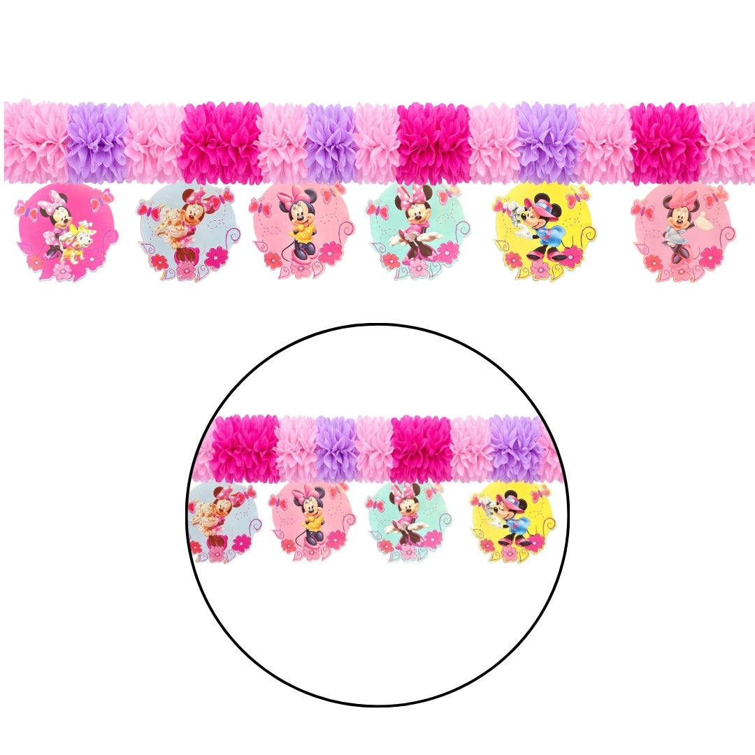 Minnie Mouse Garland Decoration with Cutout Hangings - 10FT