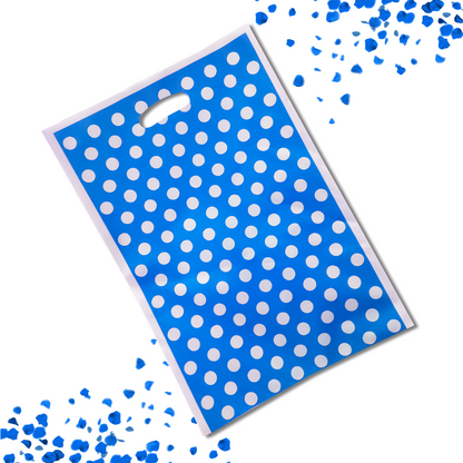 Loot Bags Pink & Blue w/ Polka Dots for Party Favours - 10PC