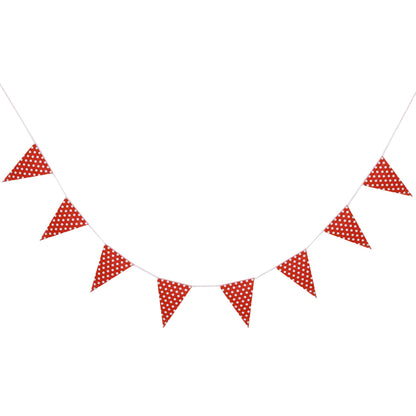 Polka Dot Buntings Red- Over 9 FT